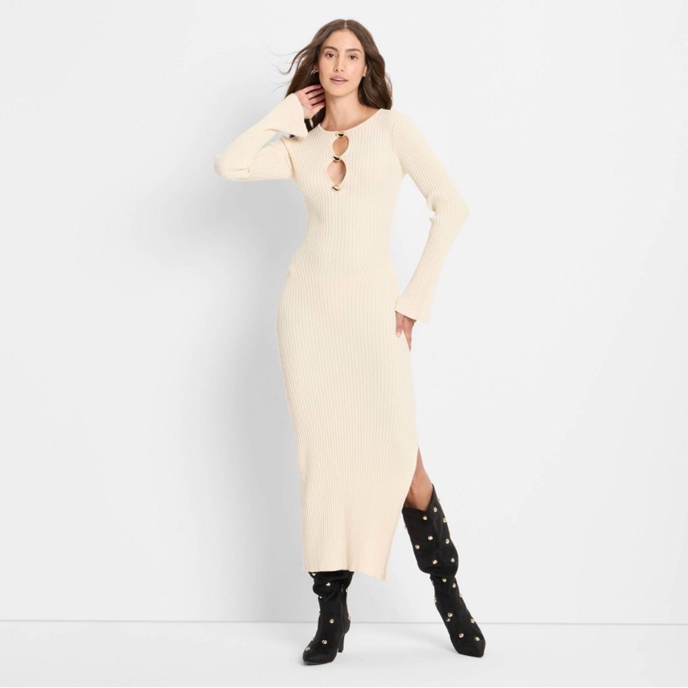NWT Women's Ribbed Maxi Dress - Future Collective - XS - NEW WITH TAGS
